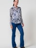 KOROSHI Women's long sleeve printed shirt in blau