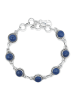 mantraroma 925er Silber - Armbänder (L) 20 cm mit Lapis Lazuli