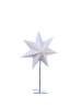 MARELIDA Papiersterm LUNA 7-zackig Leuchtstern mit Kabel und Fassung H: 55cm in weiß