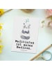 Mr. & Mrs. Panda Postkarte Panda Meditieren mit Spruch in Weiß