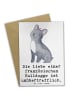 Mr. & Mrs. Panda Grußkarte Französische Bulldogge Liebe mit Spruch in Weiß
