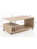 KADIMA DESIGN Couchtisch | Sonoma, 105x48.5x60cm, Drehbar, Rollen