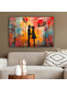 OnlyWow Leinwand Bilder Silhouette Liebe