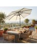 SONGMICS Sonnenschirm Sheld in Beige - (H)246 x Ø327.5 cm