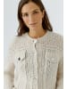 Oui Strickjacke mit kurzer Länge in Light Beige Mel