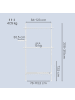 SONGMICS Kleiderständer Parson in Mattweiß - (B)123 x (H)300 x (T)33.5 cm
