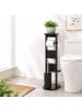 relaxdays WC Garnitur in Schwarz - (B)30 x (H)80 x (T)18 cm