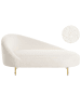 Beliani Chaiselongue VALREAS in Weiß/Gold - (W) 151 x (H) 74 x (L) 80 cm