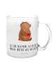 Mr. & Mrs. Panda Teetasse Bär Morgenkaffee mit Spruch in Transparent