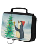 Mr. & Mrs. Panda Toilettentasche Pinguin Weihnachtsbaum Design o... in Weiß