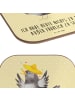 Mr. & Mrs. Panda Untersetzer Rabe Sombrero mit Spruch in Gelb Pastell