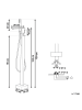 Beliani Wannenarmaturen DELLA in Gold - (W) 15 x (H) 120 x (L) 26 cm