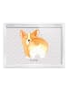 Mr. & Mrs. Panda Schneerahmen Corgi Po ohne Spruch in Grau Pastell