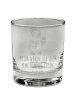 Mr. & Mrs. Panda Whiskey Glas Pinguin Pommes mit Spruch in Transparent