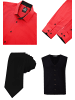 Rusty Neal Hemd mit Weste und Krawatte 3er Set in Rot