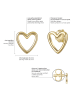 Glanzstücke München Ohrringe Herz aus Sterling Silber in gelbgold