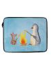 Mr. & Mrs. Panda Laptop Sleeve Pinguin Lagerfeuer ohne Spruch in Eisblau