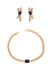faina Women Jewelry Set in rose gold navy
