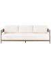 Beliani Gartensofa SAMPIERI in Braun/Beige - (W) 222 x (H) 62 x (L) 80 cm