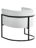 Beliani Sessel LARVIK II in Weiß/Schwarz - (W) 73 x (H) 72 x (L) 66 cm