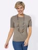 WITT WEIDEN Pullover in taupe-meliert
