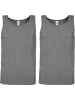 Erwin Müller Baumwolle, Single-Jersey Unterhemd 2er-Pack in grau meliert