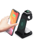 Wisam 3 in 1 Multifunktion 15W QI Ladestation für Airpods Pro Apple Watch iPhone