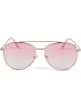 styleBREAKER Piloten Sonnenbrille in Gold / Pink Verlauf