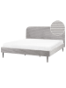 Beliani Doppelbett FLAYAT in Grau/Schwarz - (W) 193 x (H) 109 x (L) 215 cm