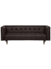 Beliani 3-Sitzer Sofa BYSKE in Braun/Dunkler Holzfarbton - (W) 200 x (H) 73 x (L) 78 cm