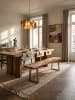 KADIMA DESIGN Esszimmerbank 140x40x45,5 cm Massivholz / Metall mit