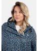 Schmuddelwedda Damen Plus Size Regenmantel Mit Leoprint in Blau Grau Schwarz Leo