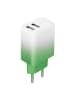 Anycubic Setty Ladegerät 2x USB 18W LSIG-AA-20 Mint-Weiß Farbverlauf
