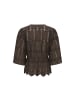 JDY Halbarmbluse in chocolate brown