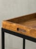 KADIMA DESIGN Beistelltisch | Sheesham/Metall, 70x65x34cm, Tablett