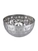 relaxdays Servierschüssel in Silber - (H)12,5 x Ø 25 cm