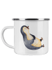 Mr. & Mrs. Panda Emaille Tasse Pinguin Lachen ohne Spruch in Weiß