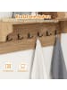 COSTWAY Wandgarderobe mit Ablage 80 × 14 × 20 cm in Hellbraun