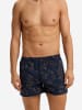 Hanro Boxershorts Fancy Woven in navy ink leaves