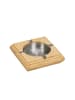 relaxdays Aschenbecher in Natur/ Silber- (B)15 x (H)4 x (T)15 cm