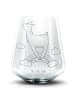 Mr. & Mrs. Panda Tumbler Glas Lama Regenbogen ohne Spruch in Transparent