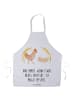 Mr. & Mrs. Panda Küchenschürze Huhn Stolz mit Spruch in Weiß