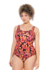Ulla Popken Badeanzug in dunkel kirschrot