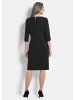 GOLDNER Kurzgröße:  Etuikleid Jerseykleid mit Krepp-Qualität in schwarz