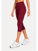 SMILODOX LEO Capri Leggings Velvara in Rot Leo