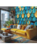 A.S. Création Wandbild Golden Scales in Türkisblau