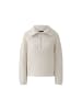 Oui Troyer-Pullover aus Baumwollmischung in Offwhite