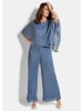 GOLDNER Schlupfhose mit Glanzeffekt in blau