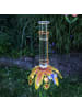 MARELIDA LED Solar Gartenstecker Blume Regenmesser in orange - H: 84cm