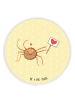 Mr. & Mrs. Panda Rund Magnet Spinne Agathe Motivation ohne Spruch in Gelb Pastell